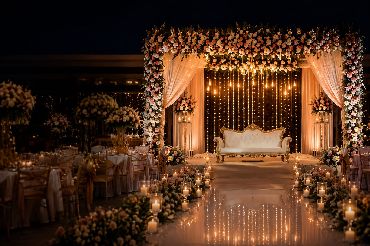 Event Decoration team styling a venue