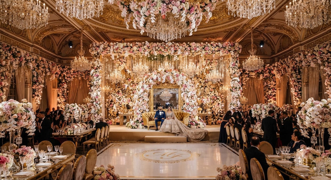 Grand reception stage decoration