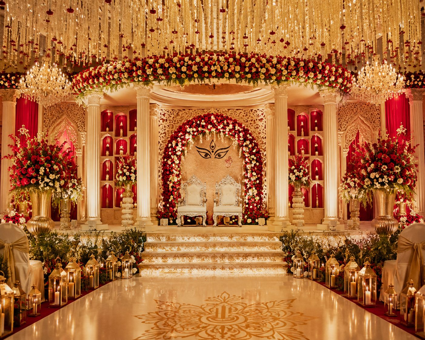 Signature Bengali wedding mandap decoration