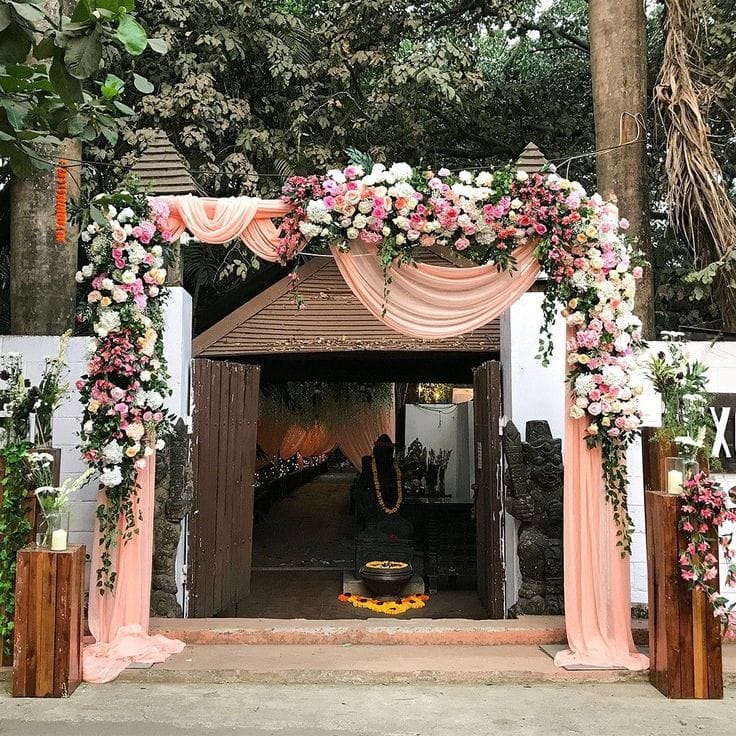 Temple and pandal entrance decoration